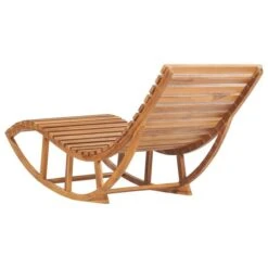Chaise Longue à Bascule Avec Coussin Bois De Teck Solide 15 -Mobilier De Jardin chaise longue a bascule avec coussin bois de teck solide 3666722422642 833510