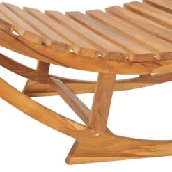 Chaise Longue à Bascule Avec Coussin Bois De Teck Solide 12 -Mobilier De Jardin chaise longue a bascule avec coussin bois de teck solide 3666722932172 833631