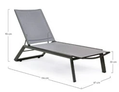 Chaise Longue Aluminium Anthracite Avec Roue Cadia - Lot De 4 -Mobilier De Jardin chaise longue aluminium anthracite avec roue cadia lot de 4 3666722592512 1387095