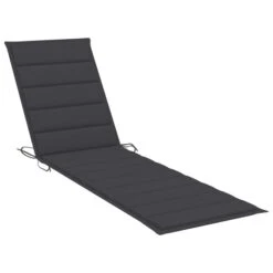 Chaise Longue Avec Coussin Anthracite Bois De Teck Solide -Mobilier De Jardin chaise longue avec coussin anthracite bois de teck solide 3666722340212 963458