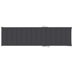Chaise Longue Avec Coussin Anthracite Bois De Teck Solide -Mobilier De Jardin chaise longue avec coussin anthracite bois de teck solide 3666722340212 963459
