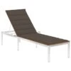 Chaise Longue Avec Coussin Bois D'acacia Et Acier Inoxydable 4 -Mobilier De Jardin chaise longue avec coussin bois d acacia et acier inoxydable 3666722931496 1264909