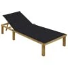 Chaise Longue Avec Coussin Noir Bois De Pin Imprégné 2 1 Chaise Longue Avec Coussin Noir Bois De Pin Imprégné 2 -Mobilier De Jardin chaise longue avec coussin noir bois de pin impregne 3666722407540 858891
