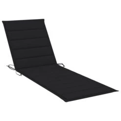 Chaise Longue Avec Coussin Noir Bois De Pin Imprégné 2 -Mobilier De Jardin chaise longue avec coussin noir bois de pin impregne 3666722407540 858894