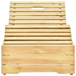 Chaise Longue Avec Coussin Noir Bois De Pin Imprégné -Mobilier De Jardin chaise longue avec coussin noir bois de pin impregne 3666722439374 803025