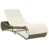 Chaise Longue Avec Coussin Résine Tressée Gris 2 Chaise Longue Avec Coussin Résine Tressée Gris -Mobilier De Jardin chaise longue avec coussin resine tressee gris 3666722326261 979261