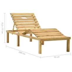 Chaise Longue Avec Coussin Taupe Bois De Pin Imprégné 4 -Mobilier De Jardin chaise longue avec coussin taupe bois de pin impregne 3666722870832 859149