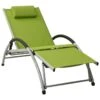Chaise Longue Avec Oreiller Textilène Vert 2 Chaise Longue Avec Oreiller Textilène Vert -Mobilier De Jardin chaise longue avec oreiller textilene vert 3666722363266 936753