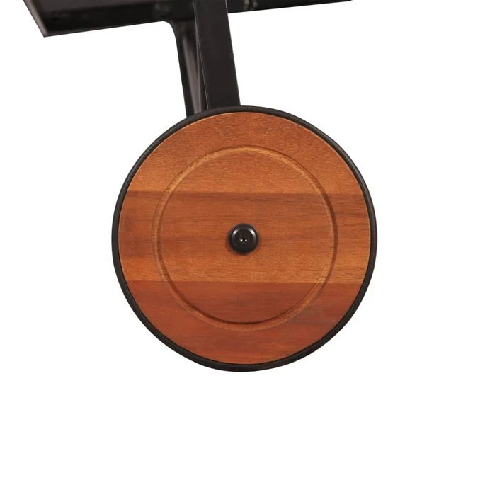 Chaise Longue Avec Pieds En Acier Bois D'acacia Massif 6 Chaise Longue Avec Pieds En Acier Bois D'acacia Massif – Image 4