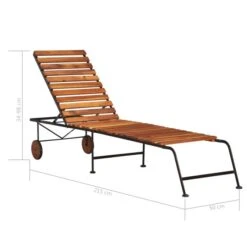 Chaise Longue Avec Pieds En Acier Bois D'acacia Massif 13 Chaise Longue Avec Pieds En Acier Bois D'acacia Massif -Mobilier De Jardin chaise longue avec pieds en acier bois d acacia massif 3666722617710 1403801