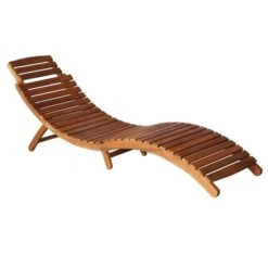 Chaise Longue Avec Table Acacia Massif Foncé Tulak -Mobilier De Jardin chaise longue avec table acacia massif fonce tulak 3666722555227 388865
