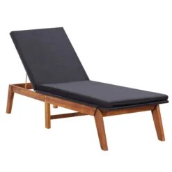 Chaise Longue Avec Table Résine Tressée Et Bois D'acacia Massif -Mobilier De Jardin chaise longue avec table resine tressee et bois d acacia massif 3666722302111 1007435