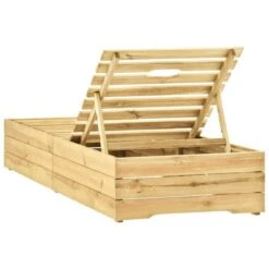 Chaise Longue Bois De Pin Imprégné De Vert -Mobilier De Jardin chaise longue bois de pin impregne de vert 3666722352499 946607