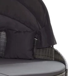 Chaise Longue D'extérieur Avec Auvent Résine Tressée Gris 16 Chaise Longue D'extérieur Avec Auvent Résine Tressée Gris -Mobilier De Jardin chaise longue d exterieur avec auvent resine tressee gris 3666722323796 981795