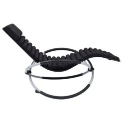 Chaise Longue D'extérieur Avec Coussin Acier Noir -Mobilier De Jardin chaise longue d exterieur avec coussin acier noir 3666722363402 936605