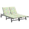 Chaise Longue De Jardin 2 Places Avec Coussin Gris Acacia 12 -Mobilier De Jardin chaise longue de jardin 2 places avec coussin gris acacia 3666722430807 816949