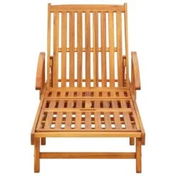 Chaise Longue De Jardin Avec Coussin Bois D'acacia Solide 26 -Mobilier De Jardin chaise longue de jardin avec coussin bois d acacia solide 3666722430609 817650