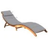 Chaise Longue De Jardin Avec Coussin Bois D'acacia Solide 45 -Mobilier De Jardin chaise longue de jardin avec coussin bois d acacia solide 3666722430784 817329