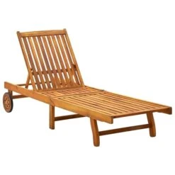 Chaise Longue De Jardin Avec Coussin Bois D'acacia Solide 37 -Mobilier De Jardin chaise longue de jardin avec coussin bois d acacia solide 3666722431156 816531