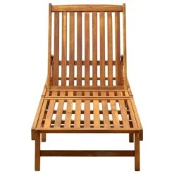 Chaise Longue De Jardin Avec Coussin Bois D'acacia Solide 16 -Mobilier De Jardin chaise longue de jardin avec coussin bois d acacia solide 3666722931175 816652