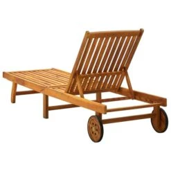 Chaise Longue De Jardin Avec Coussin Bois D'acacia Solide 16 -Mobilier De Jardin chaise longue de jardin avec coussin bois d acacia solide 3666722931175 816653