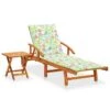 Chaise Longue De Jardin Avec Table Et Coussin Bois D'acacia 14 -Mobilier De Jardin chaise longue de jardin avec table et coussin bois d acacia 3666722430432 817935