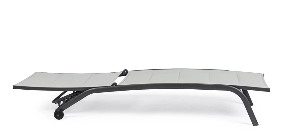 Chaise Longue En Aluminium Avec Roues Noir Chloé - Lot De 4 8 Chaise Longue En Aluminium Avec Roues Noir Chloé - Lot De 4 – Image 6