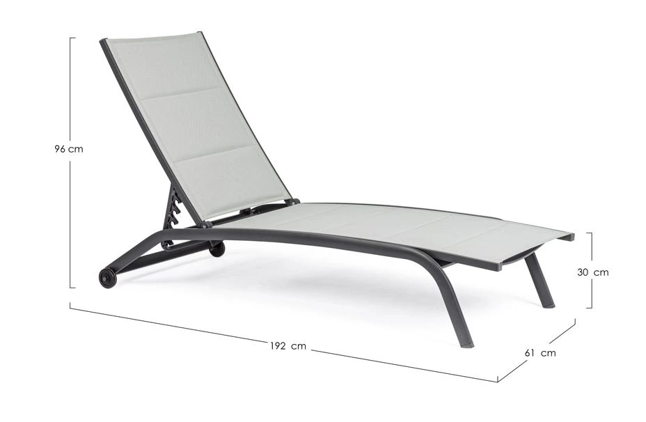 Chaise Longue En Aluminium Avec Roues Noir Chloé - Lot De 4 12 Chaise Longue En Aluminium Avec Roues Noir Chloé - Lot De 4 – Image 10