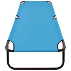 Chaise Longue Pliable Acier Bleu Turquoise -Mobilier De Jardin chaise longue pliable acier bleu turquoise 3666722363891 936205