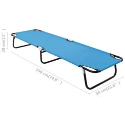 Chaise Longue Pliable Acier Bleu Turquoise -Mobilier De Jardin chaise longue pliable acier bleu turquoise 3666722363891 936209