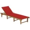 Chaise Longue Pliable Avec Coussin Bois D'acacia Solide 11 -Mobilier De Jardin chaise longue pliable avec coussin bois d acacia solide 3666722751872 841776