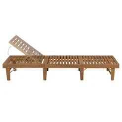 Chaise Longue Pliable Avec Coussin Bois D'acacia Solide 8 -Mobilier De Jardin chaise longue pliable avec coussin bois d acacia solide 3666722931144 841875
