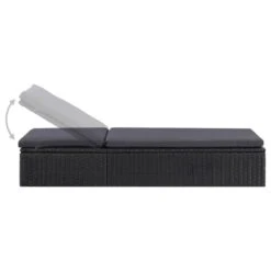 Chaise Longue Résine Tressée Noir Et Gris Foncé 10 Chaise Longue Résine Tressée Noir Et Gris Foncé -Mobilier De Jardin chaise longue resine tressee noir et gris fonce 3666722364584 935439