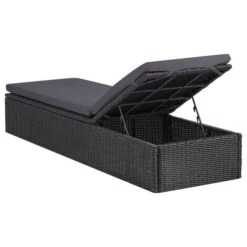 Chaise Longue Résine Tressée Noir Et Gris Foncé 11 Chaise Longue Résine Tressée Noir Et Gris Foncé -Mobilier De Jardin chaise longue resine tressee noir et gris fonce 3666722364584 935440