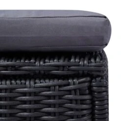 Chaise Longue Résine Tressée Noir Et Gris Foncé 12 Chaise Longue Résine Tressée Noir Et Gris Foncé -Mobilier De Jardin chaise longue resine tressee noir et gris fonce 3666722364584 935441