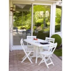 CHAISE MIAMI PLIANTE BLANC -Mobilier De Jardin chaise miami pliante blanc 3100033000262 597539