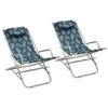 Chaises à Bascule 2 Pcs Acier Motif De Feuilles -Mobilier De Jardin chaises a bascule 2 pcs acier motif de feuilles 3666722363952 936151