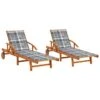 Chaises Longues 2 Pcs Avec Coussins Bois D'acacia Solide 2 -Mobilier De Jardin chaises longues 2 pcs avec coussins bois d acacia solide 3666722931410 727254