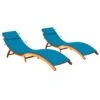 Chaises Longues 2 Pcs Avec Coussins Bois D'acacia Solide 23 -Mobilier De Jardin chaises longues 2 pcs avec coussins bois d acacia solide 8720286484685 923265