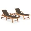 Chaises Longues 2 Pcs Avec Table Et Coussin Bois De Teck Solide 4 -Mobilier De Jardin chaises longues 2 pcs avec table et coussin bois de teck solide 3666722460347 764341