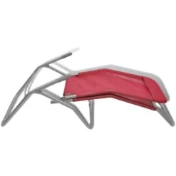 Chaises Longues 2 Pcs Cadre En Acier Et Textilène Rouge -Mobilier De Jardin chaises longues 2 pcs cadre en acier et textilene rouge 8718475875284 1408942
