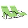 Chaises Longues à Bascule 2 Pcs Vert Acier Et Textilène 4 -Mobilier De Jardin chaises longues a bascule 2 pcs vert acier et textilene 3666722131933 1330033