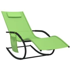 Chaises Longues à Bascule 2 Pcs Vert Acier Et Textilène 4 -Mobilier De Jardin chaises longues a bascule 2 pcs vert acier et textilene 3666722131933 1330034