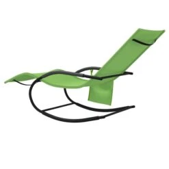 Chaises Longues à Bascule 2 Pcs Vert Acier Et Textilène 4 -Mobilier De Jardin chaises longues a bascule 2 pcs vert acier et textilene 3666722131933 1330037