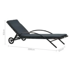 Chaises Longues Avec Table Résine Tressée Anthracite -Mobilier De Jardin chaises longues avec table resine tressee anthracite 3666722527637 554811