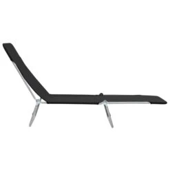 Chaises Longues Pliables 2 Pcs Acier Et Tissu Noir 15 Chaises Longues Pliables 2 Pcs Acier Et Tissu Noir -Mobilier De Jardin chaises longues pliables 2 pcs acier et tissu noir 3666722327213 978224