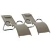 Chaises Longues Textilène 2 Pcs Taupe Et Gris -Mobilier De Jardin chaises longues textilene 2 pcs taupe et gris 8720286086728 767867
