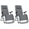 Chaises Pliables De Terrasse 2 Pcs Gris Textilène -Mobilier De Jardin chaises pliables de terrasse 2 pcs gris textilene 3666722356558 942178