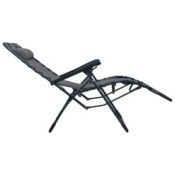 Chaises Pliables De Terrasse 2 Pcs Gris Textilène -Mobilier De Jardin chaises pliables de terrasse 2 pcs gris textilene 3666722356558 942183