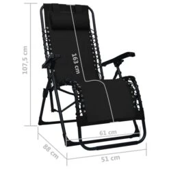 Chaises Pliables De Terrasse 2 Pcs Noir Textilène -Mobilier De Jardin chaises pliables de terrasse 2 pcs noir textilene 3666722356541 942195